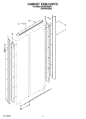 CABINET TRIM PARTS Diagram and Parts List for JS42SEDUDB00  Jenn-Air Refrigerator