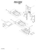SHELF PARTS Diagram and Parts List for JUW248RBCX00  Jenn-Air Wine and Beverage Cooler