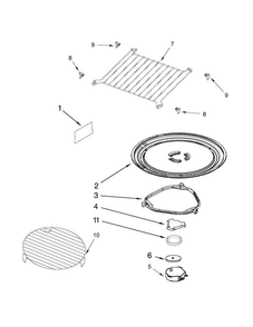 Turntable Parts Diagram and Parts List for MMV6190DH1  Maytag Microwave