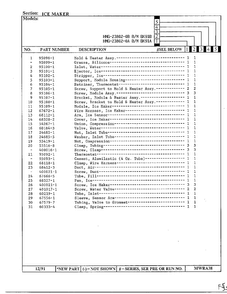 Ice Maker Page 2 Diagram and Parts List for 23802-0B  Admiral Refrigerator