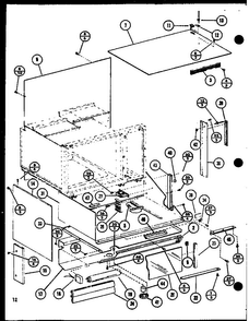 Section 10 Diagram and Parts List for RCR-7 P85515-6S Amana Range