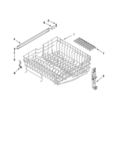 Upper Rack And Track Parts Diagram and Parts List for MDB7760AWS0  Maytag Dishwasher