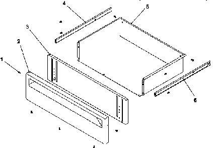 Storage Drawer Diagram and Parts List for ARHC8700WW-P114267  Amana Range