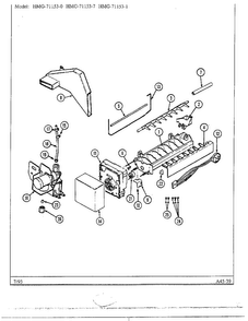 Ice Maker Kit Diagram and Parts List for 71153-0A  Admiral Refrigerator