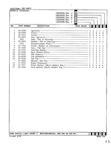 Tub Parts Page 3 Diagram and Parts List for 6540A REV D Norge Washer