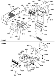 Ice Maker/control Assy Diagram and Parts List for SXD27TW-P1302801WW  Amana Refrigerator