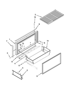 Freezer Door And Basket Parts Diagram and Parts List for JF42NXFXDW05  Jenn-Air Refrigerator