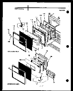 Doors Diagram and Parts List for AO-24AT-P85010-1S  Amana Wall Oven
