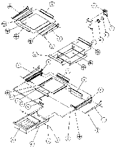Cabinet Shelving Diagram and Parts List for TS18RB-P1158403W  Amana Refrigerator