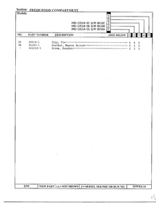 Fresh Food Compartment Page 3 Diagram and Parts List for 19514-0A  Admiral Refrigerator