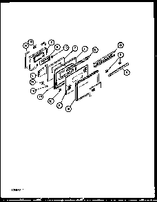Oven Door Assembly Diagram and Parts List for RST378UW-P1141203NW  Caloric Range
