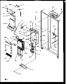 Evaporator And Air Handling Diagram and Parts List for SZD27NL-P1162410WL  Amana Refrigerator