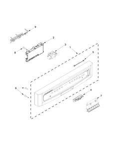 Control Panel And Latch Parts Diagram and Parts List for MDBH949PAB3  Maytag Dishwasher