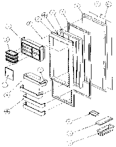 Refrigerator Door Diagram and Parts List for 36271-P1121801W  Amana Refrigerator