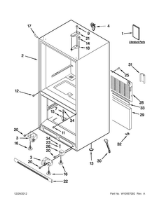 Part Location Diagram of W10450362 Whirlpool ENERGY GUIDE