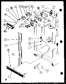 Ref; Fz Controls And Cabinet Parts Diagram and Parts List for 36538-P1121904WL  Amana Refrigerator