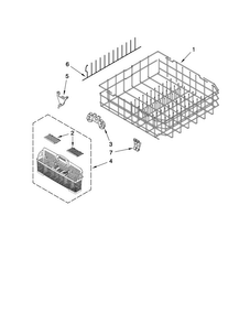 Lower Rack Parts Diagram and Parts List for JDB3200AWW3  Jenn-Air Dishwasher