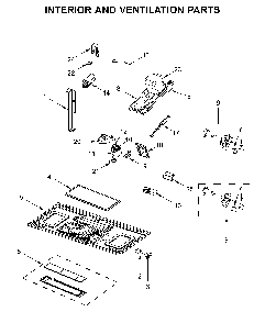 Interior and ventilation parts Diagram and Parts List for MMV5220FZ6  Maytag Microwave