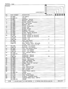 Top Page 2 Diagram and Parts List for 6744B  Norge Washer