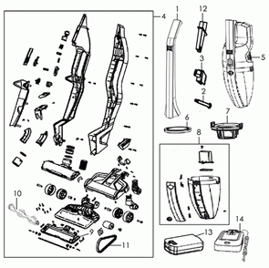 Part Location Diagram of 440007100 Hoover Separator Assembly