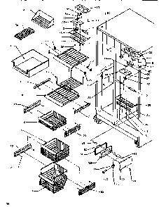 Freezer Shelving & Ref Light Diagram and Parts List for SB520SW-P1185001WW  Amana Refrigerator