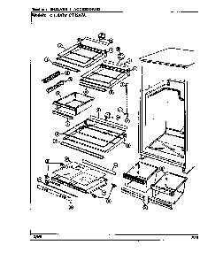 Shelves & Accessories Diagram and Parts List for CT19X7W DC67A Crosley Refrigerator
