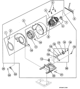 Motor Assy Diagram and Parts List for SDG009QF  Speed Queen Dryer
