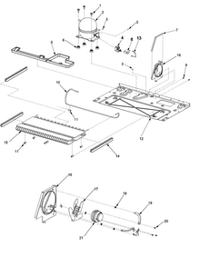 Compressor Diagram and Parts List for ARS9269BS-PARS9269BS1  Amana Refrigerator