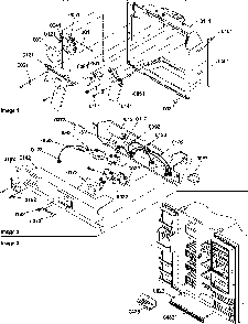 Ice/water Cavity, Electronic Bracket Assy & Toe Grille Diagram and Parts List for SBDE20S4SW-P1190906WW  Amana Refrigerator