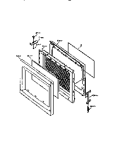Door Diagram and Parts List for 56569330790  Kenmore Microwave