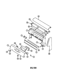 Control Panel Diagram and Parts List for CRE9830BCR  Maytag Range