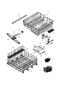 Track & Rack Diagram and Parts List for MDB8551AWS  Maytag Dishwasher