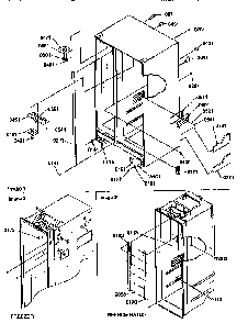 Cabinet Diagram and Parts List for 57085-P1190813WE  Amana Refrigerator