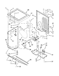 Dryer Cabinet And Motor Parts Diagram and Parts List for MET3800XW1  Maytag Washer Dryer Combo