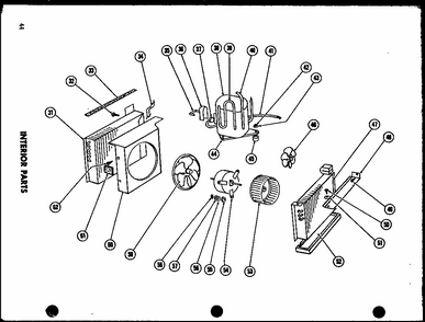 Interior Parts Diagram and Parts List for 109-2GM P54336-13R Amana Air Conditioner