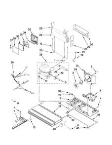 Unit Parts Diagram and Parts List for AFI2538AES6  Amana Refrigerator