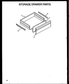 Storage Drawer Parts Diagram and Parts List for XST209-2W P1133345NW Amana Range