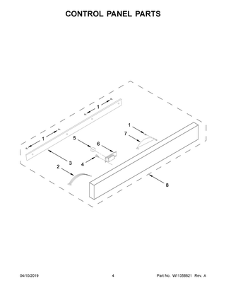 Control Panel Parts Diagram and Parts List for JMDFS24HM01  Maytag Microwave