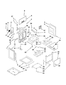 Chassis Parts Diagram and Parts List for MER8875WW0  Maytag Range