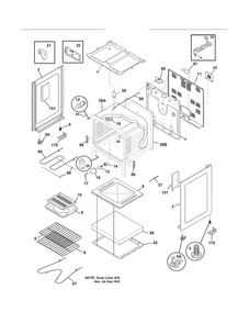 Body Diagram and Parts List for CCRE3860LWE  Crosley Range