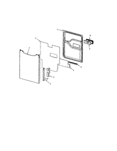 Door Diagram and Parts List for MDB8551AWB  Maytag Dishwasher