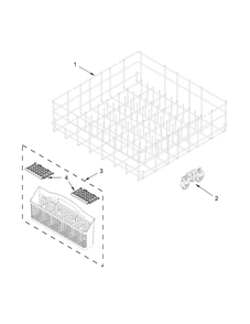 Lower Rack Parts Diagram and Parts List for ADB1500ADS1  Amana Dishwasher