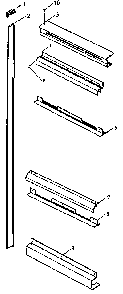 Cabinet Trim Diagram and Parts List for ACO27DE1-P1132343NE  Amana Wall Oven