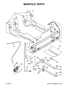 Manifold Parts Diagram and Parts List for MGR8600DE0  Maytag Range