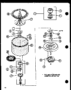 Section 3 Diagram and Parts List for LWD353 P1110508W W Amana Washer