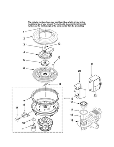 Pump And Motor Parts Diagram and Parts List for JDB1095AWS41  Jenn-Air Dishwasher
