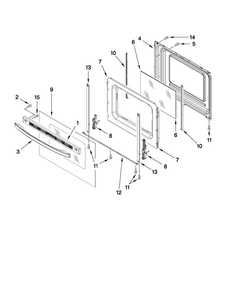 Door Parts Diagram and Parts List for AER5822VCS0  Amana Range
