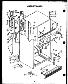 Cabinet Parts 2 Diagram and Parts List for KGF-5  Maytag Refrigerator