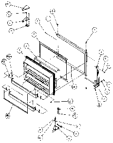 Freezer Door Diagram and Parts List for TXI21R-P1168002W  Amana Refrigerator