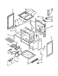 Chassis Parts Diagram and Parts List for ACR4503SEB0  Amana Range